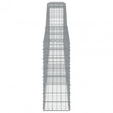 Coșuri gabion arcuite 5 buc, 400x30x80/100 cm, fier galvanizat - Img 6