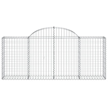 Coșuri gabion arcuite 8 buc, 200x30x80/100cm, fier galvanizat - Img 4
