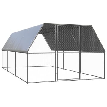 Coteț de păsări pentru exterior, 3x6x2 m, oțel zincat - Img 1
