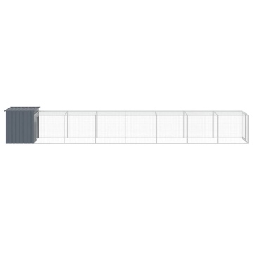 Coteț de pui cu incintă antracit 110x813x110 cm oțel galvanizat - Img 4