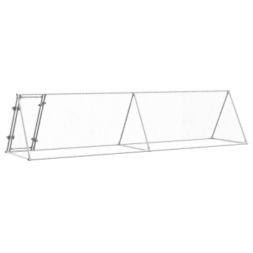 Coteț pentru păsări, gri, 400x105x91 cm, oțel galvanizat - Img 5