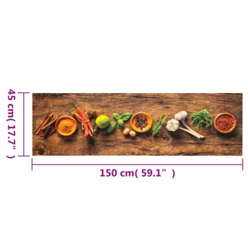 Covor de bucătărie lavabil Spices, 45x150 cm, catifea - Img 5