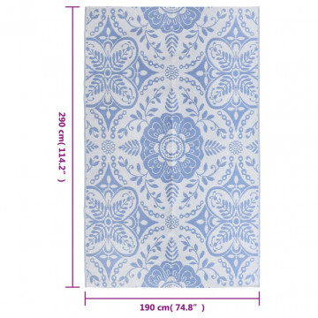 Covor de exterior, bleu, 190x290 cm, PP - Img 5