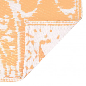 Covor de exterior, portocaliu/alb, 80x150 cm, PP - Img 5