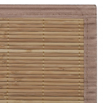 Covor dreptunghiular din bambus natural, 120 x 180 cm - Img 5