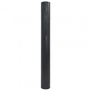 Covor dreptunghiular, gri, 100x200 cm, bambus - Img 3