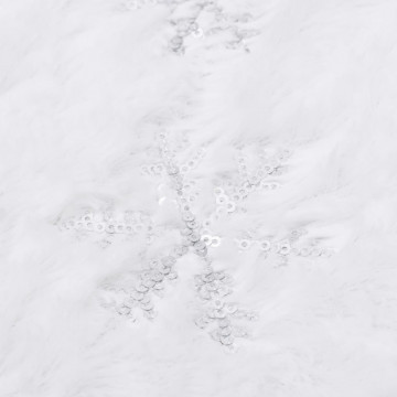 Covor fustă brad Crăciun, alb, 90 cm, blană artificială - Img 6