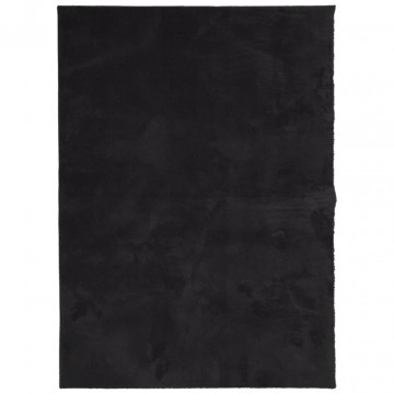 Covor HUARTE, fir scurt, moale și lavabil, negru, 200x280 cm - Img 2