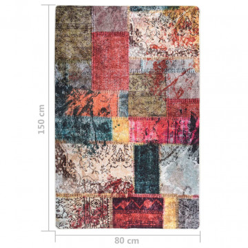 Covor lavabil, mozaic multicolor, 80x150 cm, antiderapant - Img 4