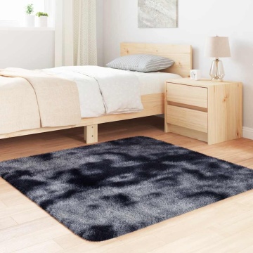 Covor shaggy cu pom înalt, NAVARRA, gri închis, 120x120 cm - Img 3