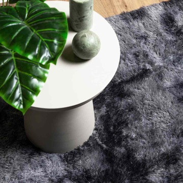 Covor shaggy cu pom înalt, NAVARRA, gri închis, 120x120 cm - Img 7