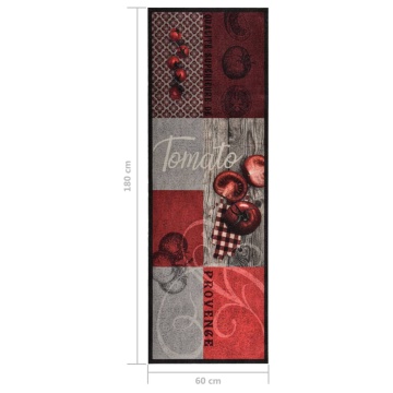 Covoraș de bucătărie, lavabil, model Tomato, 60x180 cm - Img 5