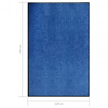 Covoraș de ușă lavabil, albastru, 120 x 180 cm - Img 4