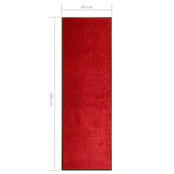 Covoraș de ușă lavabil, roșu, 60 x 180 cm - Img 5