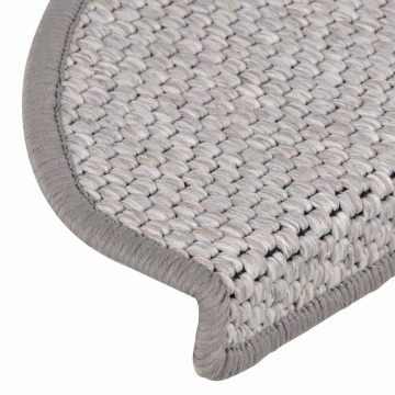 Covoraș scări autoadeziv 15 buc platină 65x21x4 cm aspect sisal - Img 6