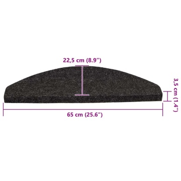 Covorașe scară autoadezive 30 buc Antracit 65x22,5x3,5 cm - Img 7
