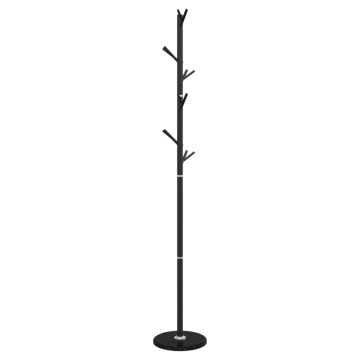 Cuier de haine, negru, 175 cm, fier vopsit electrostatic - Img 4