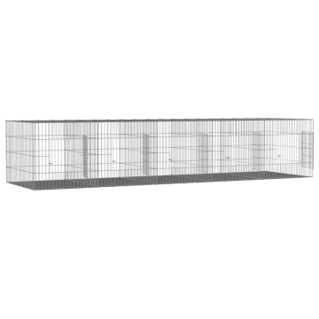 Cușcă pentru iepuri, 5 panouri, 217x79x54 cm, fier galvanizat - Img 4