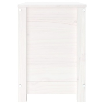 Cutie de depozitare, alb, 60x32x45,5 cm, lemn masiv de pin - Img 5