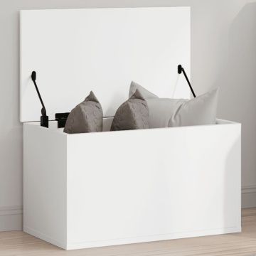 Cutie de depozitare, alb, 60x35x35 cm, lemn prelucrat - Img 1