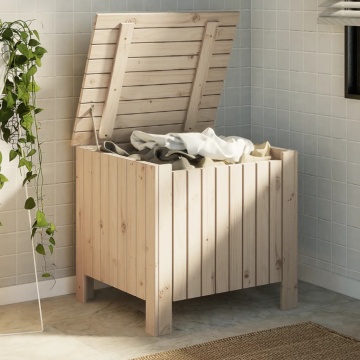 Cutie de depozitare cu capac "RANA" 60x49x54 cm, lemn masiv pin - Img 1