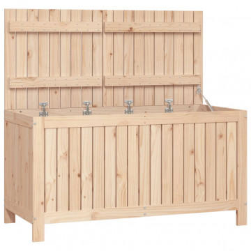 Cutie de depozitare grădină, 121x55x64 cm, lemn masiv de pin - Img 2