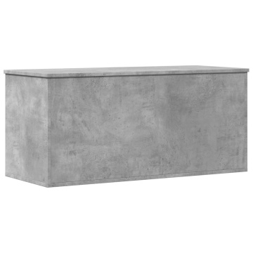 Cutie de depozitare, gri beton, 100x42x46 cm, lemn prelucrat - Img 2