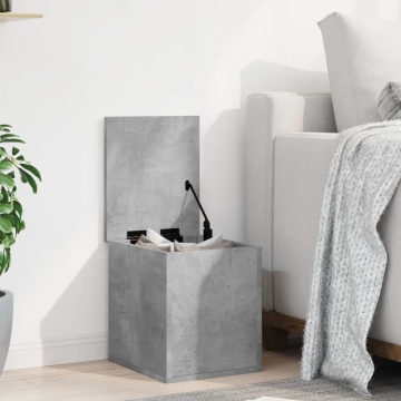 Cutie de depozitare, gri beton, 30x35x35 cm, lemn prelucrat - Img 3
