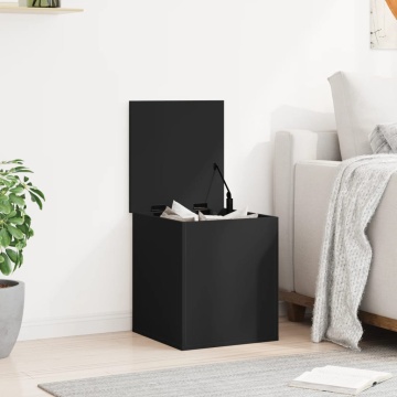 Cutie de depozitare, negru, 40x42x46 cm, lemn prelucrat - Img 3