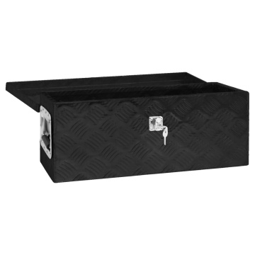 Cutie de depozitare, negru, 60x23,5x23 cm, aluminiu - Img 8