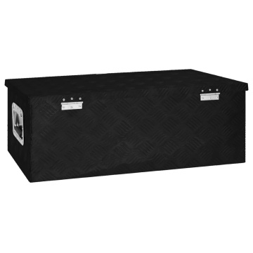 Cutie de depozitare, negru, 80x39x30 cm, aluminiu - Img 4
