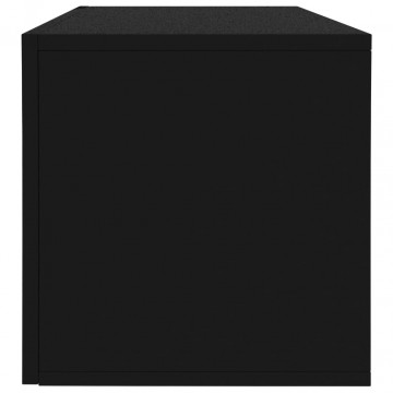 Cutie de depozitare viniluri, negru, 71x34x36 cm, PAL - Img 6