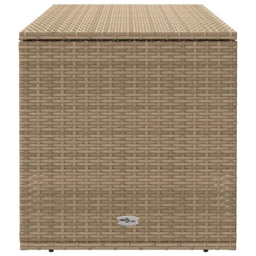 Cutie de perne de exterior Bej 100x55x55,5 cm Poly Rattan - Img 8