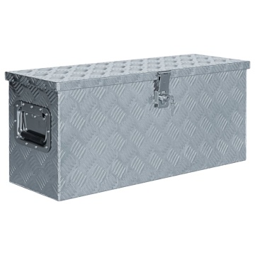 Cutie din aluminiu, 76,5 x 26,5 x 33 cm, argintiu - Img 1