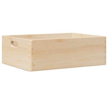 Cutie din lemn cu mânere 40x30x13 cm din lemn masiv de pin - Img 2
