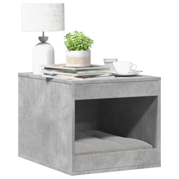 Cutie litieră pisici gri beton 47x59x42 cm lemn prelucrat - Img 1