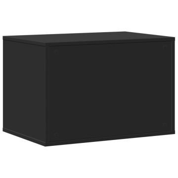 Cutie litieră pisici negru 60x40x40 cm lemn prelucrat - Img 6