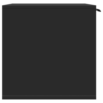 Cutie litieră pisici negru 80x50x45 cm lemn prelucrat - Img 5