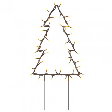 Decor brad cu lumini de Crăciun cu țăruși 3 buc. 50 LED 30 cm - Img 4