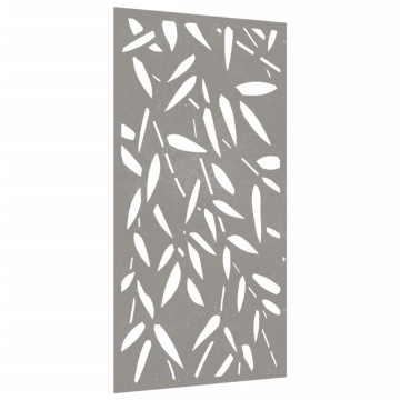 Decor de perete 105x55 cm design frunze bambus oțel Corten - Img 3