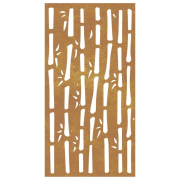 Decor perete de grădină 105x55 cm design bambus oțel Corten - Img 4