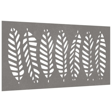 Decorație perete de grădină 105x55 cm design frunze oțel Corten - Img 3