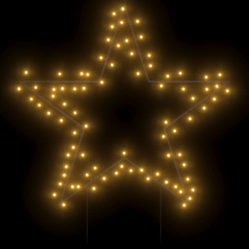 Decorațiune stea cu lumini de Crăciun cu țăruși, 80 LED, 60 cm - Img 3