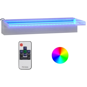 Deversor de cascadă cu LED-uri RGB, 45 cm, oțel inoxidabil - Img 2