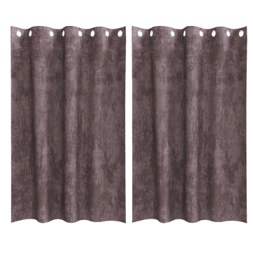 Draperii 2 buc cu Gromete Maro 175x140 cm - Img 2