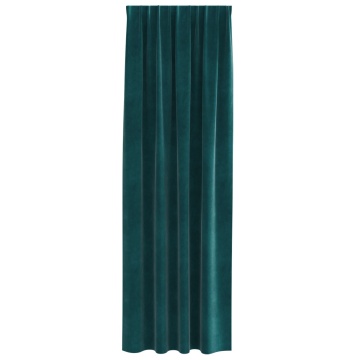 Draperii Blackout cu bandă superioară, 2 buc, catifea verde închis - Img 3