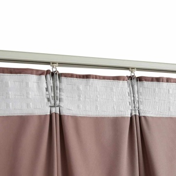 Draperii opace 2 buc. roz antichizat 140x175 cm catifea cârlige - Img 4