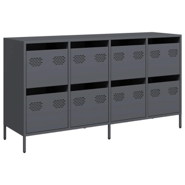 Dulap, antracit, 135x39x73,5 cm<br />, oțel laminat la rece - Img 2