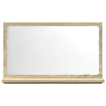Dulap baie cu oglindă stejar sonoma 60x11x37 cm lemn prelucrat - Img 4