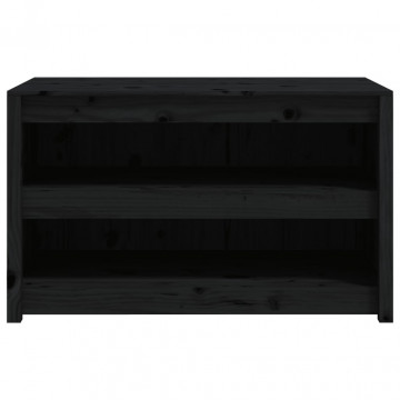 Dulap bucătărie de exterior negru, 106x55x64 cm, lemn masiv pin - Img 4